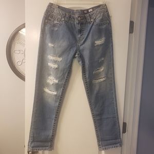 Miss Me distressed Boyfriend ankle jeans size 28